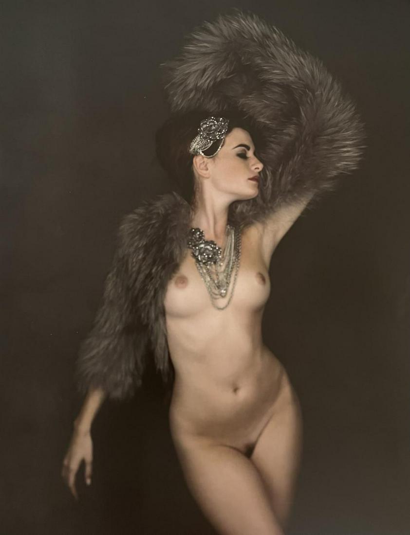 Marc Lagrange, Folie Bergere, 2010: Photographer: Marc Lagrange was a Belgian photographer known for his nude portraits of female figures. Lagrange created dream-like and fantastical narrative pictures populated by beautiful nudes that