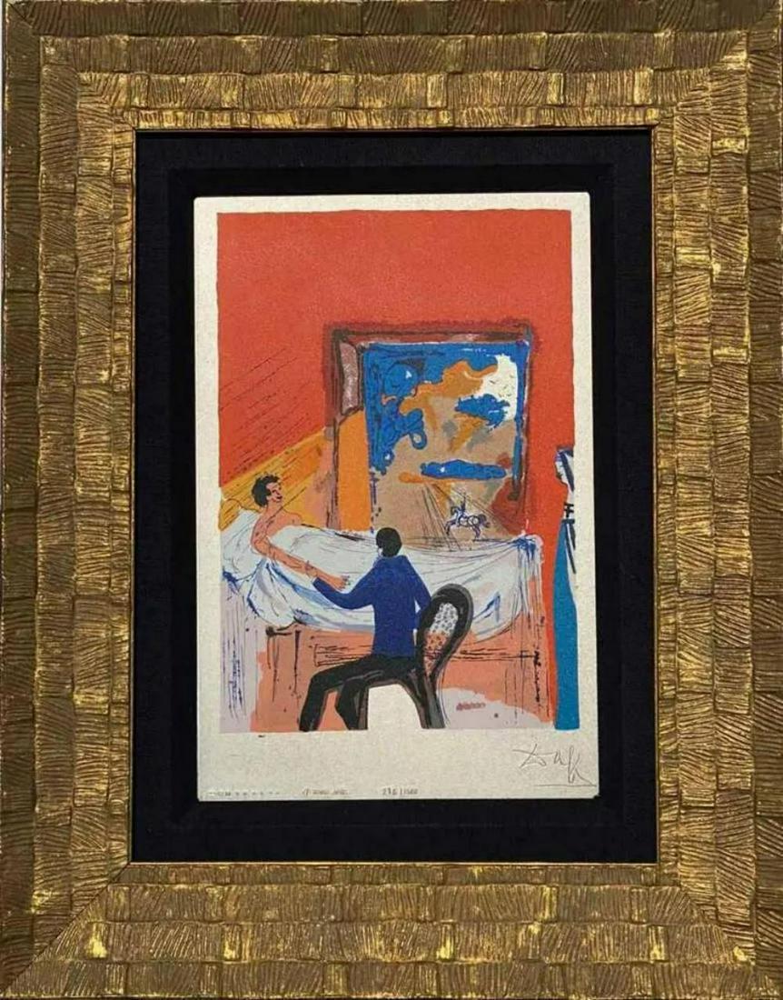 Salvador Dali "The Doctor" From The professions: ARTIST: Salvador Dali TITLE: The Doctor MEDIUM: Screenprint 13 colors on silver plate 925 EDITION: 1500 plus AP plus 99 New York edition this piece is AP SIZE: 12" X 8" - 30 x 20 cm FRAME: The piece c