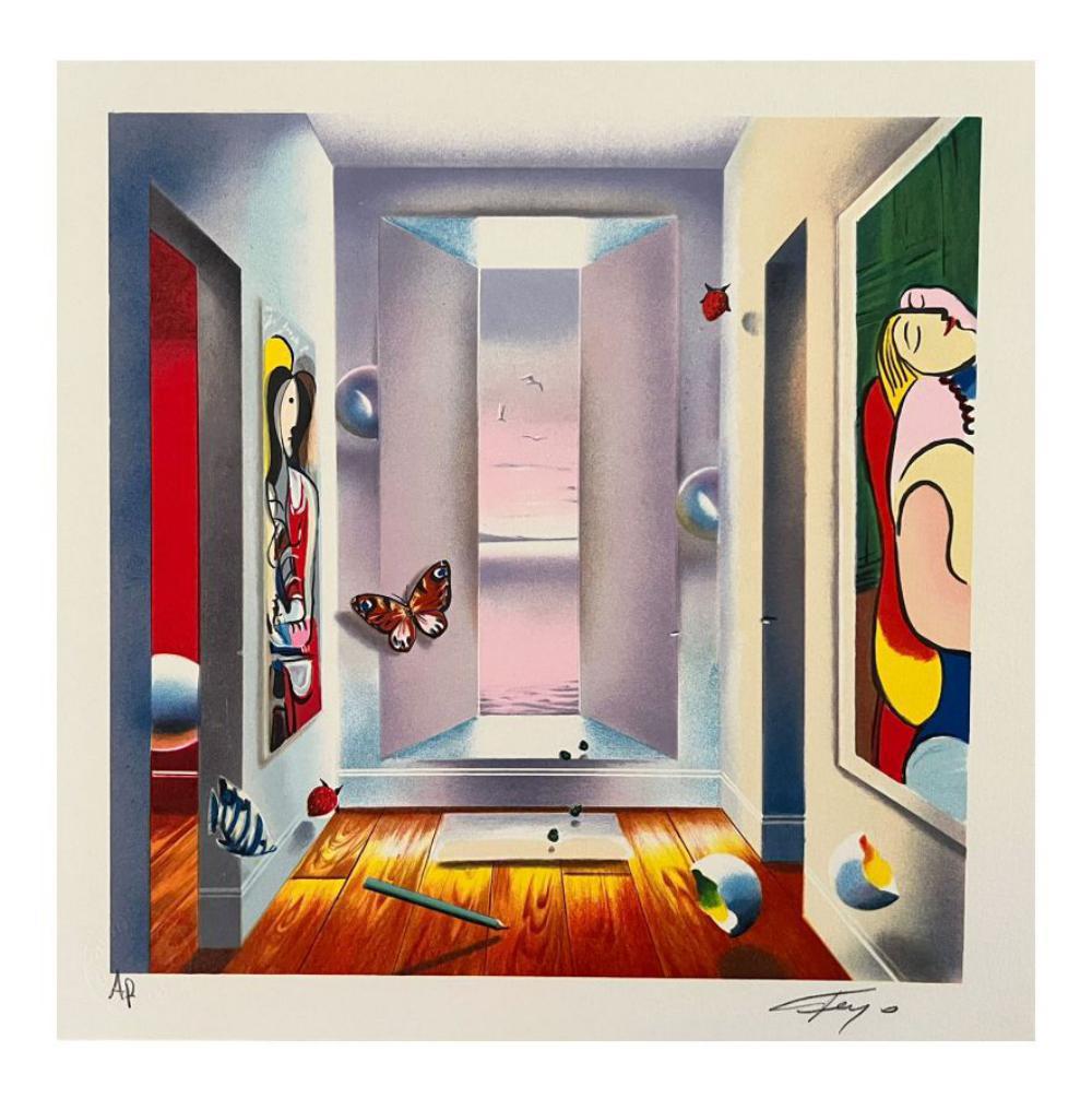 FERJO- "THE DREAM" LITHOGRAPH, SIGNED & NUMBERED A.P.: Ferjo (Fernando de Jesus Oliveira) Title: The Dream Medium: Original lithograph Size: 11.5 x 11.5 Inches Edition: A.P (Artist Proof) Description: Hand Signed & numbered in pencil by the artist Conditi