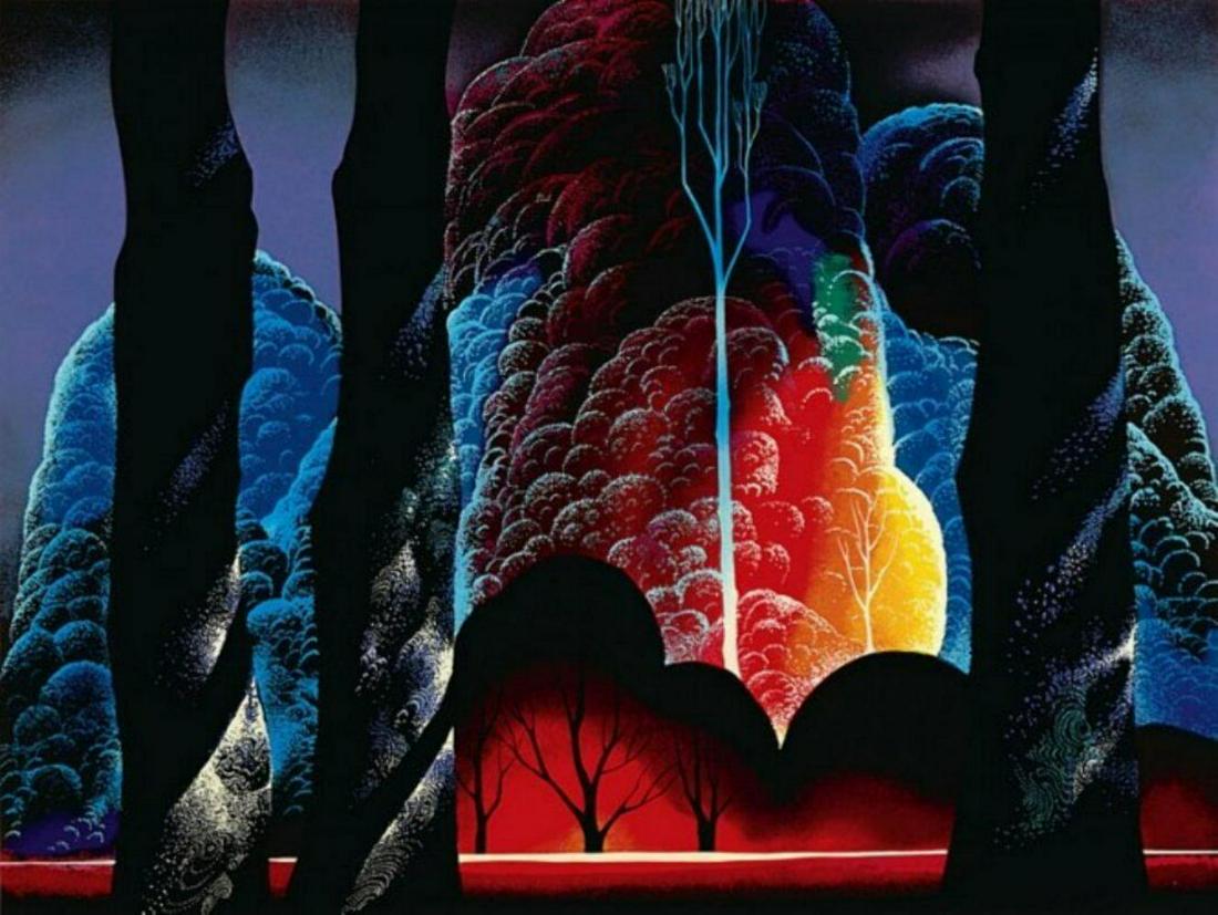 EYVIND EARLE, "Forest Symphony" serigraph Signed & numbered (1 of 4)