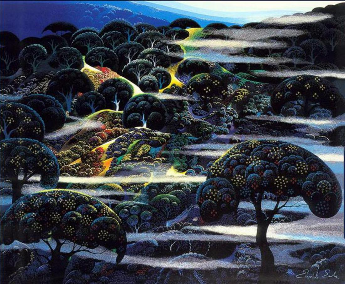 EYVIND EARLE, "Garden of Eden - 1986" serigraph Signed & numbered (1 of 7)