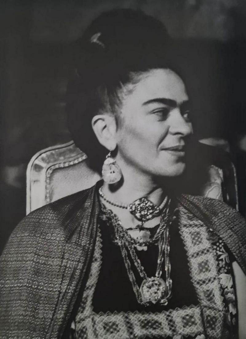 Nickolas Muray, Frida Kahlo at the presentation at the national Palace for the prize-giving by the: Photographer: Nickolas Muray Subject/Title: Frida Kahlo at the presentation at the national Palace for the prize-giving by the Ministry of Public Eduction, 1946 Date Of Negative: 1946 Type Of Print: A