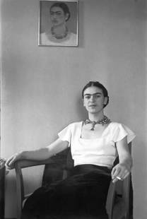 Lucienne Bloch, Frida Kahlo, Barbizon Plaza Hotel, NY, 1933: Photographer: Lucienne Bloch Subject/Title: Frida Kahlo, Barbizon Plaza Hotel, NY Date Of Negative: 1933 Type Of Print: Authentic Vintage Sheet Fed Photogravure/Heliogravure Date Of Print: 2021 Publis