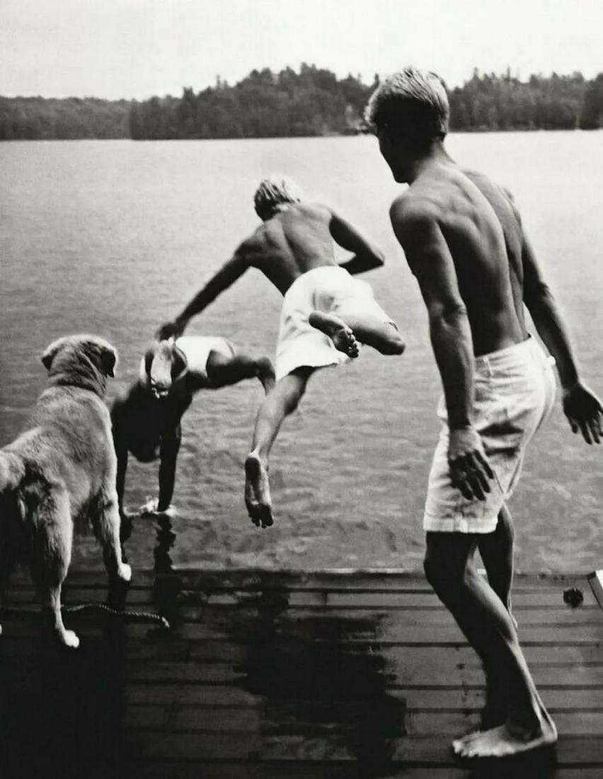 BRUCE WEBER, Adirondacks GARTH CHRIS HOYT & ROWDY, 1987: Photographer: Bruce Weber (born 1946) - American fashion photographer and filmmaker best known for his advertising photography for clients Abercrombie & Fitch, Calvin Klein, Pirelli, Ralph Lauren, Rev
