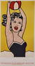 ROY LICHTENSTEIN, "GIRL WITH BALLOOM 1986" HAND-SIGNED EXHIBITION POSTER