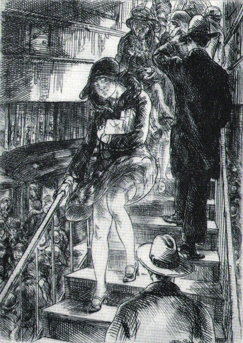 John Sloan, Subway Stairs, 1929 (1 of 1)