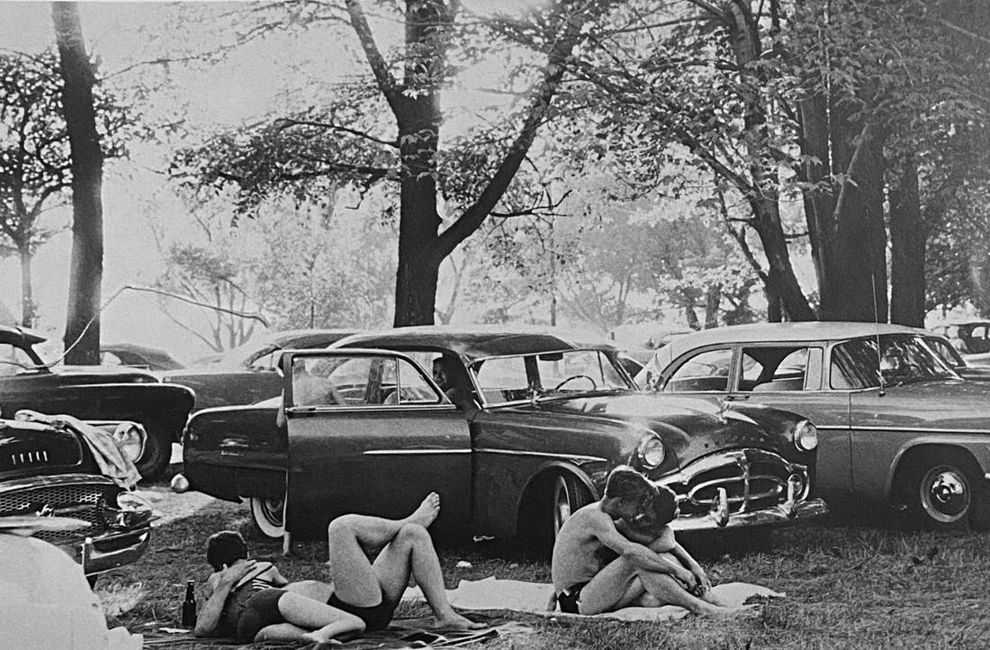 Robert Franks, Public park- Ann Arbor, Michigan: Photographer: Robert Frank (1924-2019) was a Swiss photographer and documentary filmmaker, who became an American binational. His most notable work, the 1958 book titled The Americans, earned Frank co