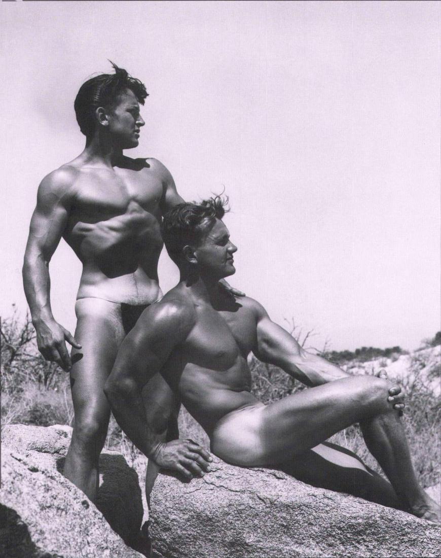 Bruce Bellas of LA, Male Beach Buddies, 1950s: Photographer: Bruce Bellas aka "Bruce Of L.A." or "Bruce Of Los Angeles" (American, 1909 - 1974) - internationally renowned American photographer of the male physique. Bellas was best known for his ma