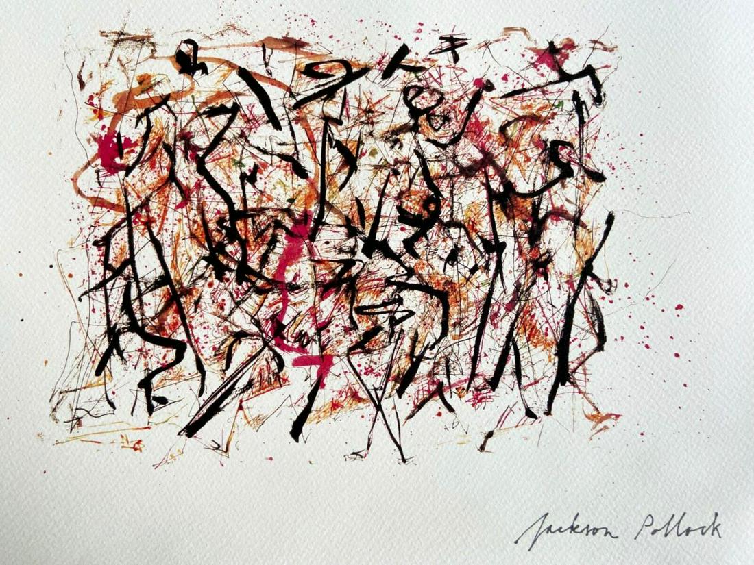 JACKSON Pollock, "Untitled", Signed & Numbered 1982, With COA (1 of 3)