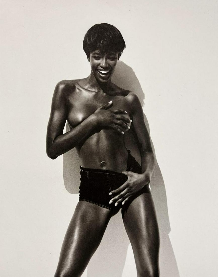 Herb Ritts, Naomi Campbell: Photographer: Herbert "Herb" Ritts (American, 1952 - 2002) - renowned fashion, art and celebrity photographer. Title: Naomi Campbell Type Of Print: Fine Duotone Photo Engraving Date Of Print: 1989 Pap