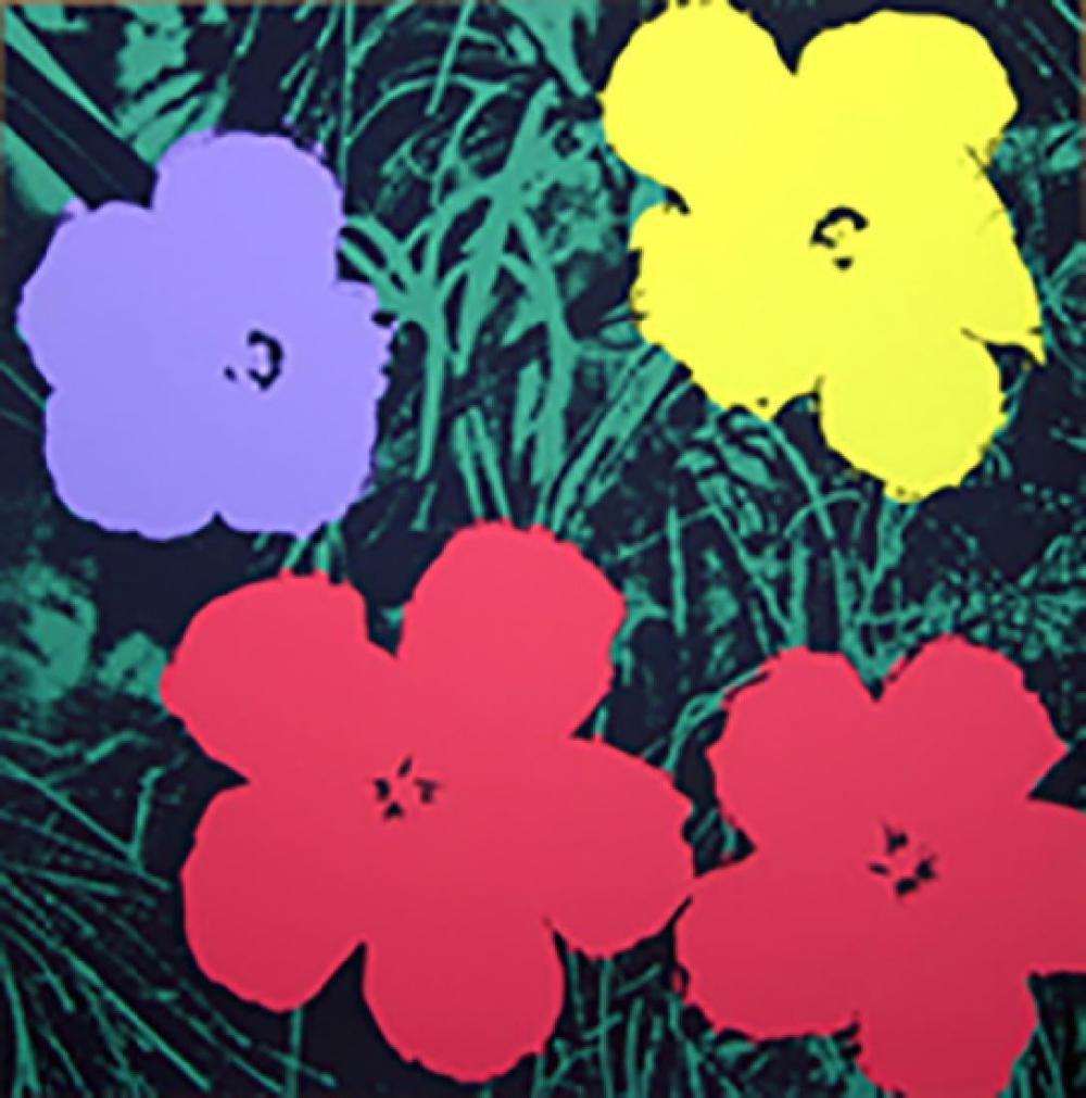 ANDY WARHOL FLOWERS 11.73 SERIGRAPH SUNDAY B. MORNING: Artist: Andy Warhol Title: Flowers (Sunday B. Morning) Size: 36" X 36" Verso: Fill in your own signature and, published by Sunday B. Morning stamps Technique: serigraph Paper: Museums board Marking: s