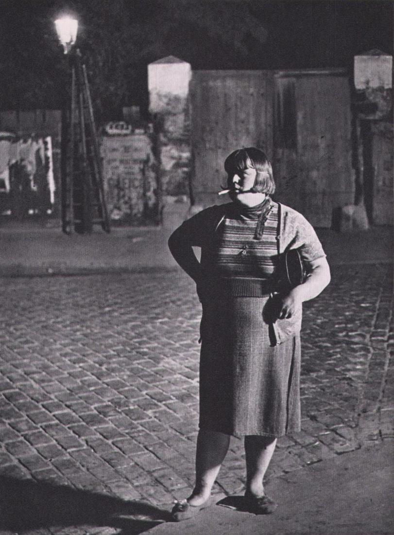 Brassai, Streetwalker, 1932: Photographer: Brassai (pseudonym of Gyula Halász, 1899 – 1984) - historically important Hungarian photographer, sculptor and filmmaker who rose to fame in France. Title: Streetwalker Date Of Negati