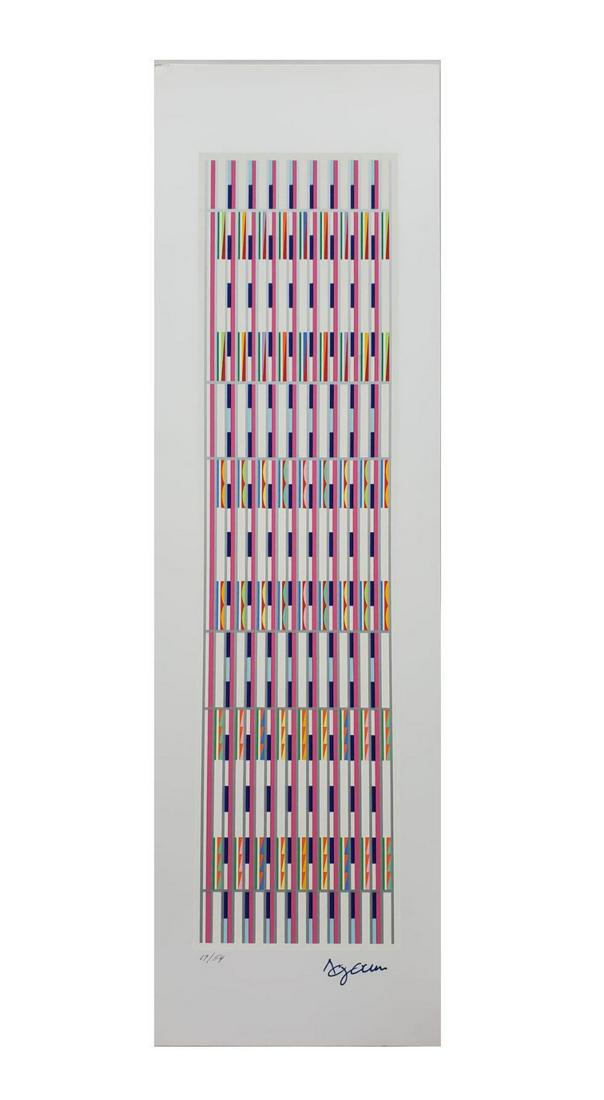 YAACOV AGAM, VERTICAL ORCHESTRATION, SERIGRAPH SIGNED & NUMBERED (1 of 2)