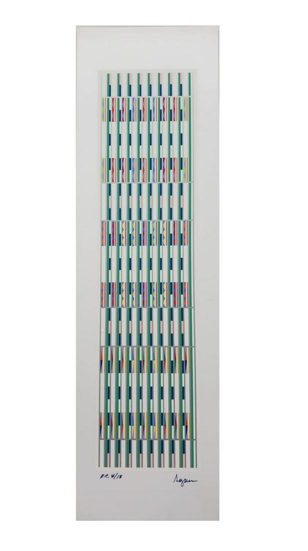 YAACOV AGAM, VERTICAL ORCHESTRATION, SERIGRAPH SIGNED & NUMBERED (1 of 2)