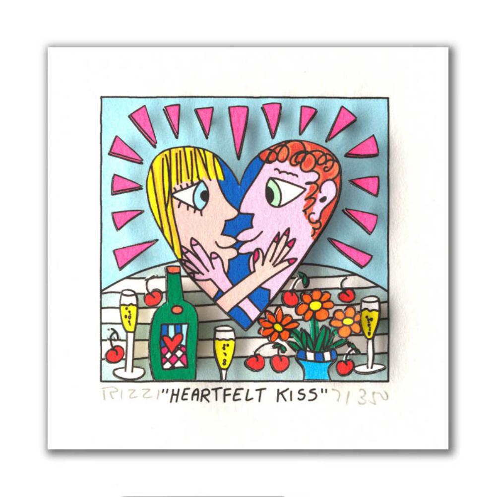 James Rizzi, Heartfelt Kiss, Mixed Media 3D, Signed/N, (1 of 1)