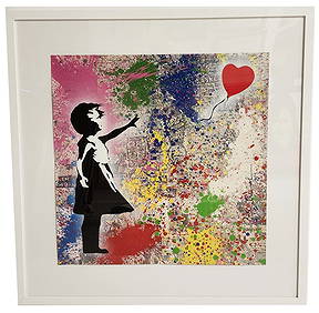 Mr. Brainwash "Balloon Girl" Unique Mixed media Original HAND SIGNED 1/1 (1 of 3)