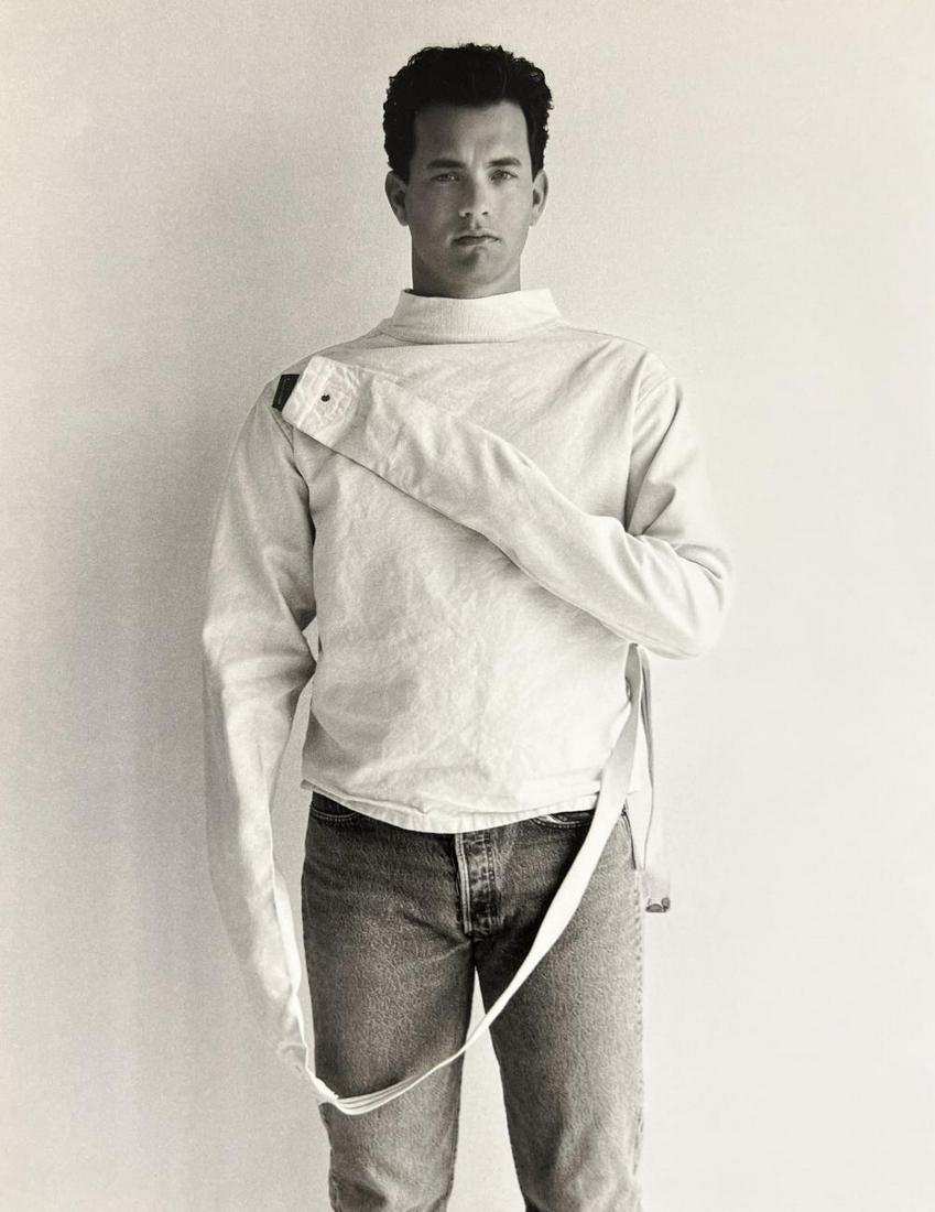 Herb Ritts, Vintage Tom Hanks Movie Actor, 1988: Photographer: Herbert "Herb" Ritts (American, 1952 - 2002) - renowned fashion, art and celebrity photographer. Title: Vintage Tom Hanks Movie Actor Date Of Negative: 1988 Type Of Print: Fine Duotone P