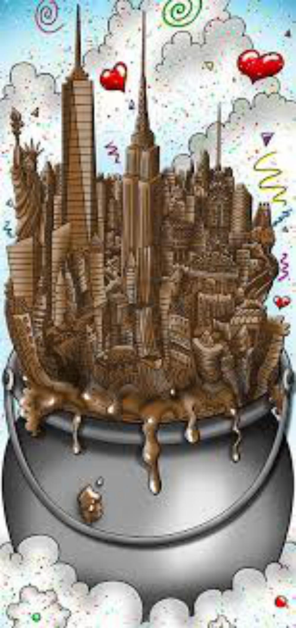 Charles Fazzino, A Melting Pot Of Chocolate NYC, Framed (1 of 2)