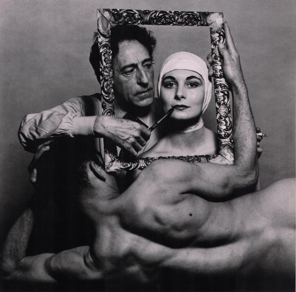 Philippe Halsman, Jean Cocteau &Ricki Soma, 1949: Photographer: Philippe Halsman (Latvia born American, 1906 - 1979) - internationally renowned portrait and fashion photographer, one of the most important and influential photographers from the 1940's