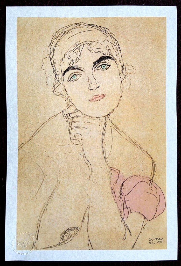 Gustav Klimt, 'Portrait of a woman' Limited edition lithograph (1 of 3)