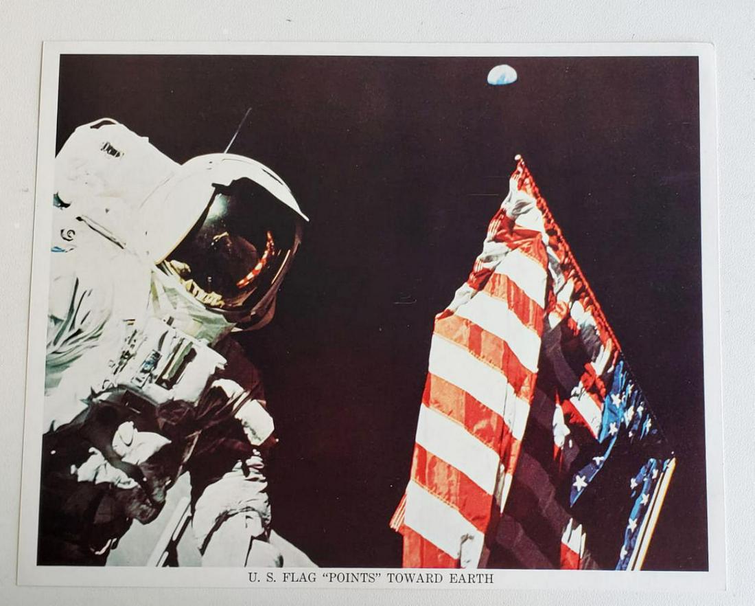 NASA, U.S. FLAG POINTS TOWARD EARTH-1973 (1 of 3)