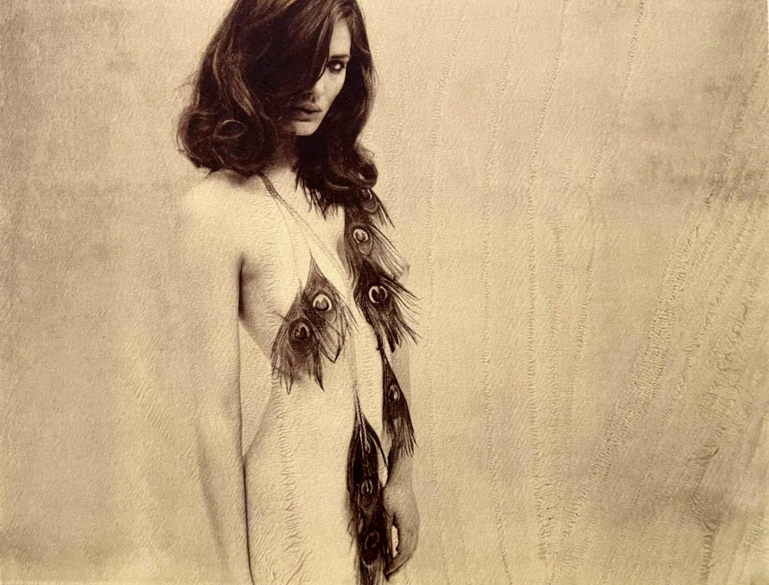 Marc Lagrange, Feathers, 2011: Photographer: Marc Lagrange was a Belgian photographer known for his nude portraits of female figures. Lagrange created dream-like and fantastical narrative pictures populated by beautiful nudes that