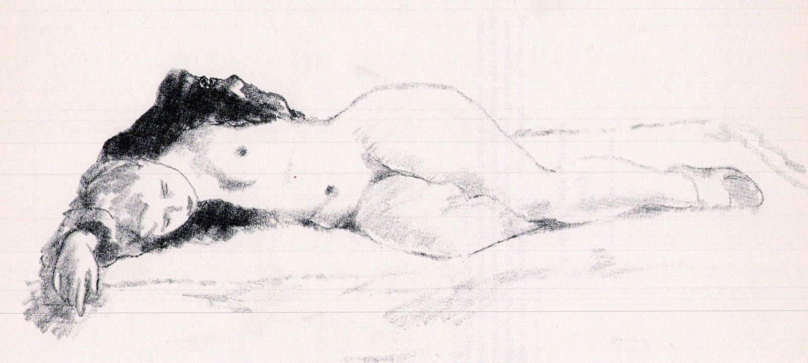 Alexander Brook, Sleep, 1939, 11x5: Artist: Alexander Brook Title: Sleep Date Of Negative: 1939 Type Of Print: Vintage Photogravure/Lithograph, Printed from the original plate Date Of Print: 1939 (82 years old print) Paper: Medium weigh