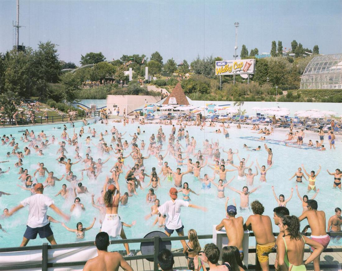 Massimo Vitali, Aquafan, 1997: Artist: Massimo Vitali Title: Aquafan Date Of Negative: 1997 Type Of Print: Offset lithograph Date Of Print: 2004 Paper: Medium weight, satin/matte finish. Print Origin: Italy Printmaker: Steidl Appro