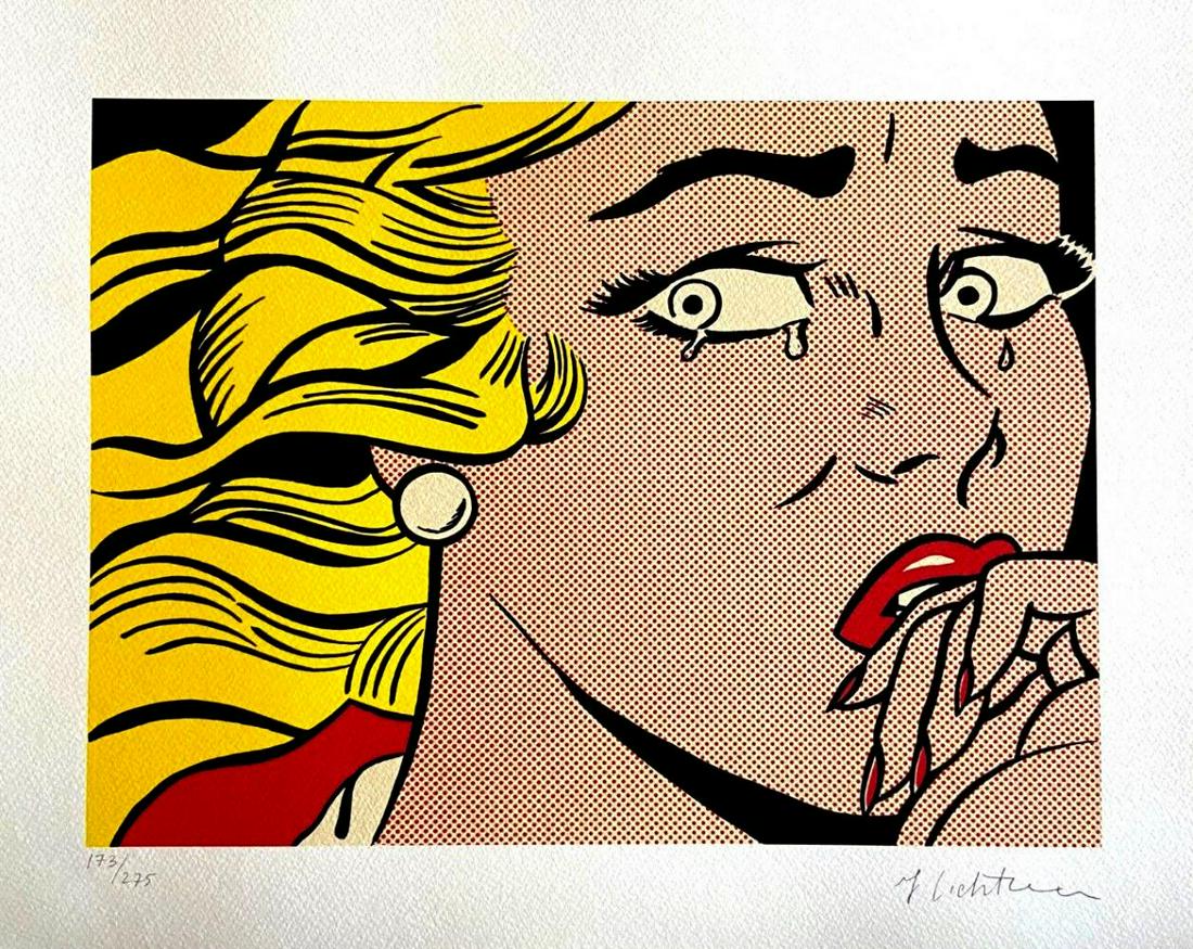 Roy Lichtenstein 'Ragazza crying (Crying Girl)' limited edition lithograph 1986 (1 of 2)