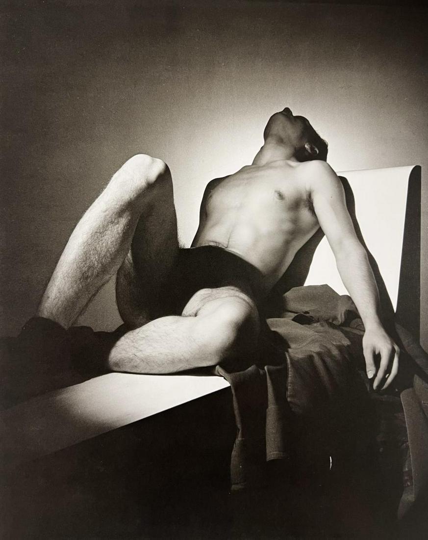 George Platt Lynes, Nude Man, 1944: Photographer: George Platt Lynes (American 1907 - 1955) - Internationally renowned photographic artist - best known for portraiture, fashion, dance & nude studies. Subject/Title: Nude Man Date Of Nega