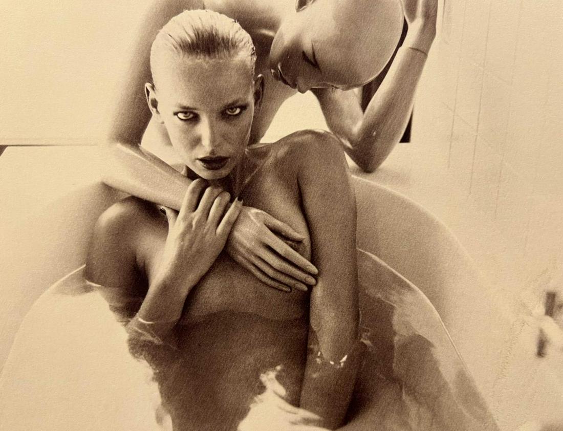 Marc Lagrange, Au Bain-Marie, 2012: Photographer: Marc Lagrange was a Belgian photographer known for his nude portraits of female figures. Lagrange created dream-like and fantastical narrative pictures populated by beautiful nudes that