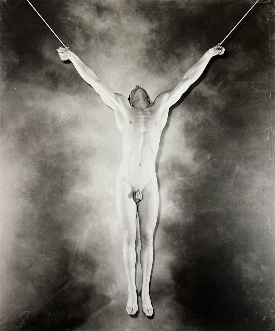 George Platt Lynes, Nude Man Hanged, 1940: Photographer: George Platt Lynes (American 1907 - 1955) - Internationally renowned photographic artist - best known for portraiture, fashion, dance & nude studies. Subject/Title: Nude Man Hanged Date 