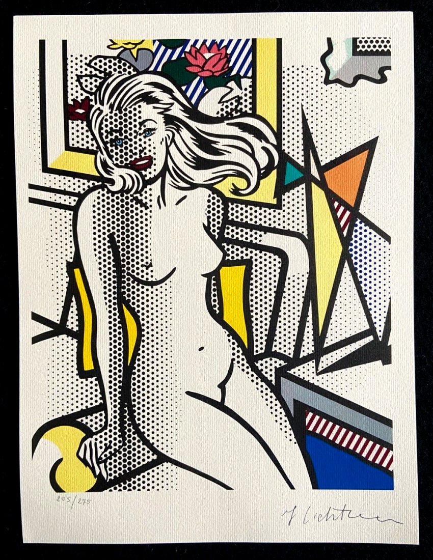 Roy Lichtenstein 'Nude In Yellow' 1986, Limited Edition Litograph: Roy Lichtenstein 'Nude In Yellow' Print Year: 1986 Lithograph of an original work by Roy Lichtenstein 30 x 40 cm Edition of 275 hand-numbered signed on the plate Birkhauser Kunstverlag, Basel Conditio