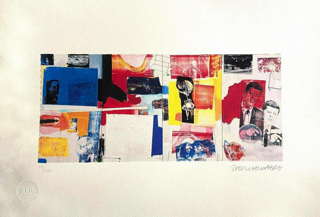 Robert Rauschenberg 'Axle' limited edition lithograph 1991 (1 of 2)