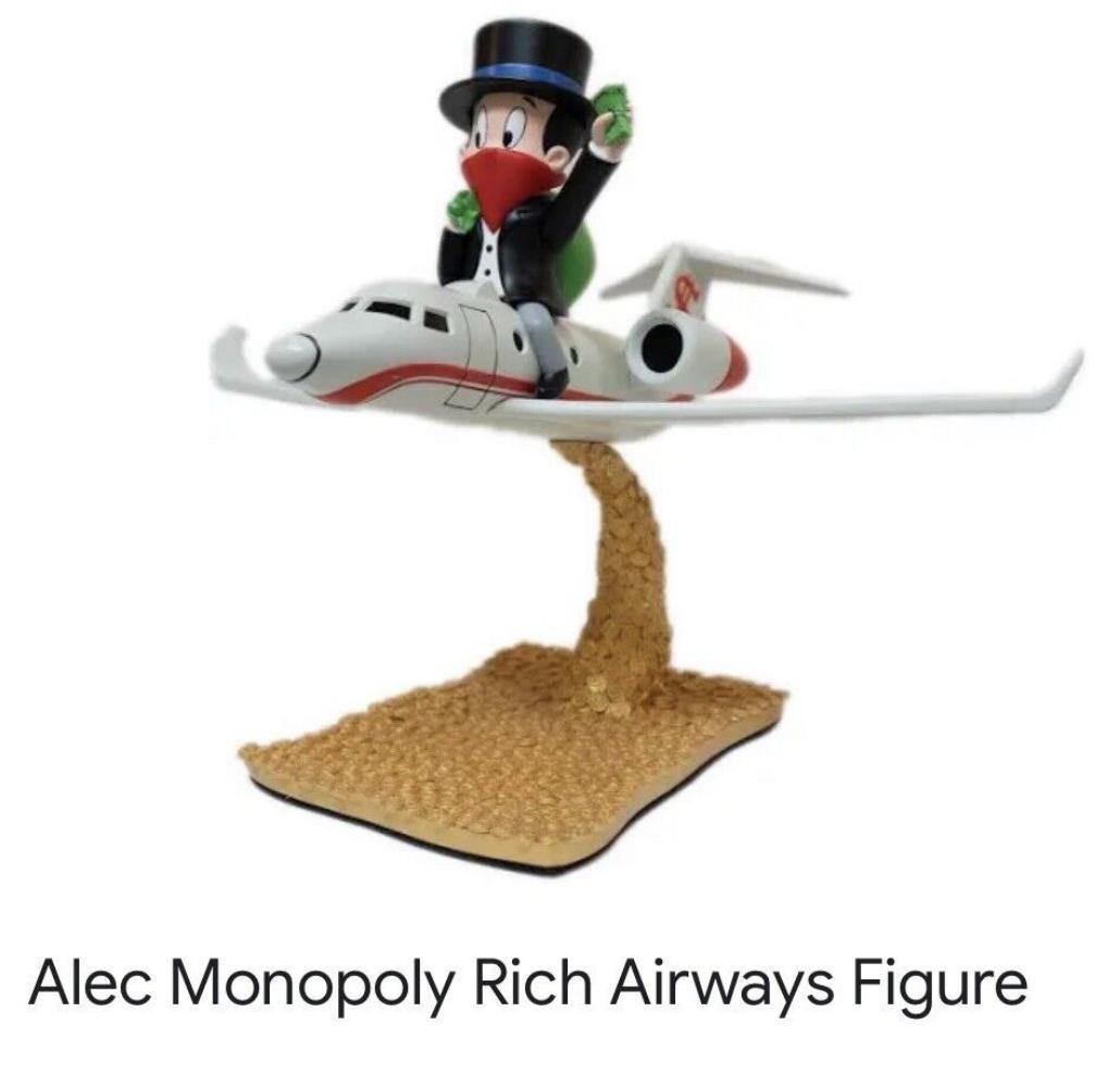 Alec Monopoly 'Rich Airways' 2021, Painted cast vinyl sculpture (1 of 4)