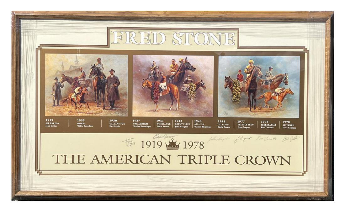 1919-1978 The American Triple Crown by Fred Stone, 6 Autographed with COA (1 of 2)