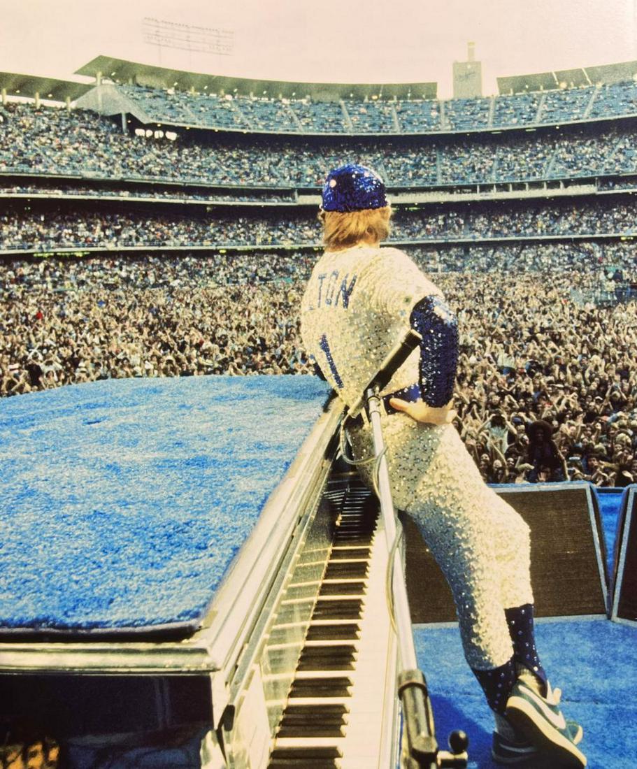 Terry O'neill, Elton John At Dodger Stadium In Los Angeles, 1975 (1 of 1)