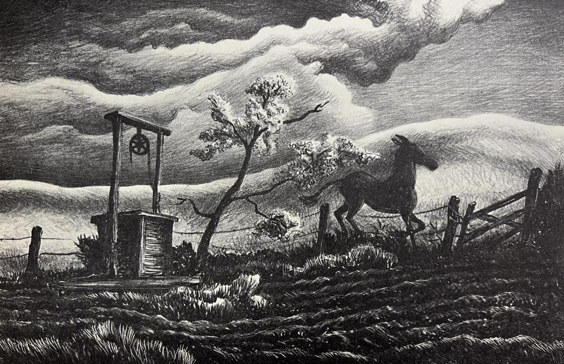 Thomas Hart Benton, Frisky Day, 1939: Artist: Thomas Hart Benton (1889-1975) was an American painter and muralist. Along with Grant Wood and John Steuart Curry, he was at the forefront of the Regionalist art movement. The fluid, sculpted