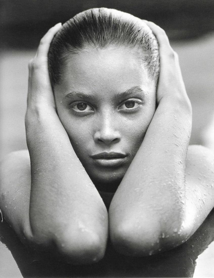 Herb Ritts Christy Turlington Hollywood, 1988: Photographer: Herbert "Herb" Ritts (American, 1952 - 2002) - renowned fashion, art and celebrity photographer. Title: Christy Turlington Date Of Negative: 1988 Type Of Print: Fine Duotone Photo Engrav