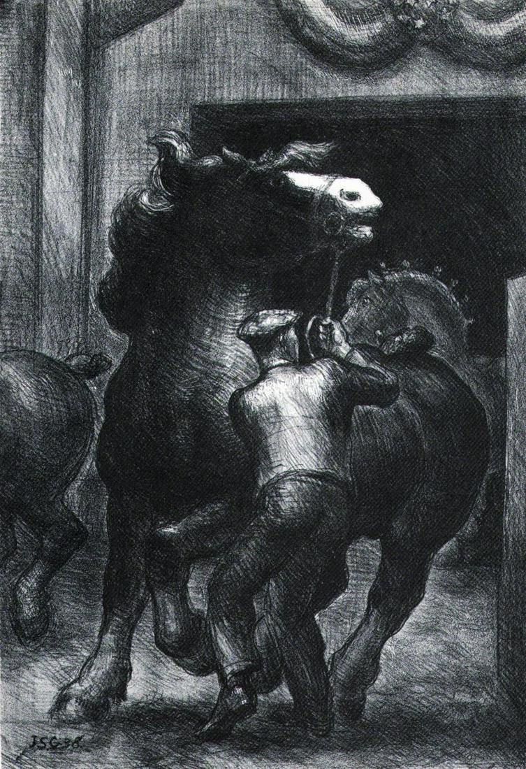 John Steuart Curry, Prize Stallions, 1938 (1 of 1)