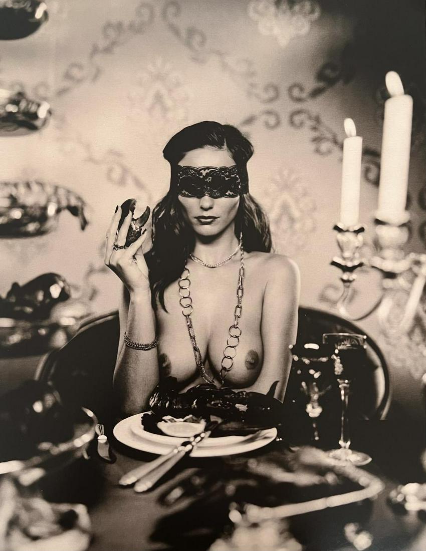 MARC LAGRANGE - Lobster Dinner, 2006: Photographer: Marc Lagrange was a Belgian photographer known for his nude portraits of female figures. Lagrange created dream-like and fantastical narrative pictures populated by beautiful nudes that