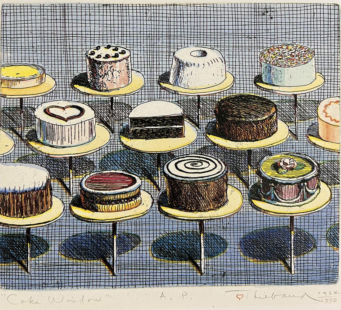 Wayne Thiebaud, Cake Window, 1990, Plate Signed, Dated, Titled & Numbered (1 of 1)