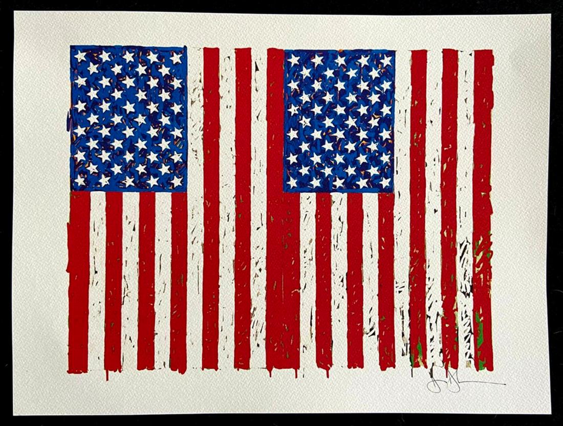 Jasper Johns 'Flage' 1978, limited edition lithograph (1 of 2)