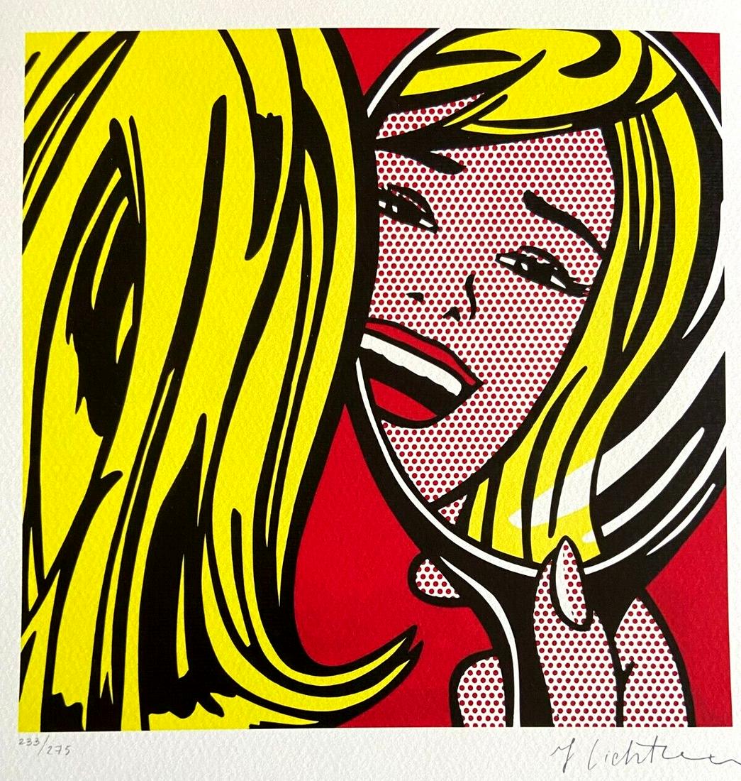 Roy Lichtenstein 'Girl in the mirror - 1986' Limited edition lithograph (1 of 2)