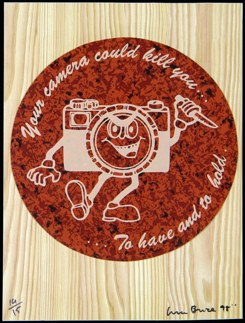 Lisa Brice, Your Camera Could Kill, 1998, Unique: LISA BRICE is a South African visual artist who was born in 1968. Lisa Brice has had several gallery and museum exhibitions and lives and works in London and Trinidad Original Hand signed and dated 19