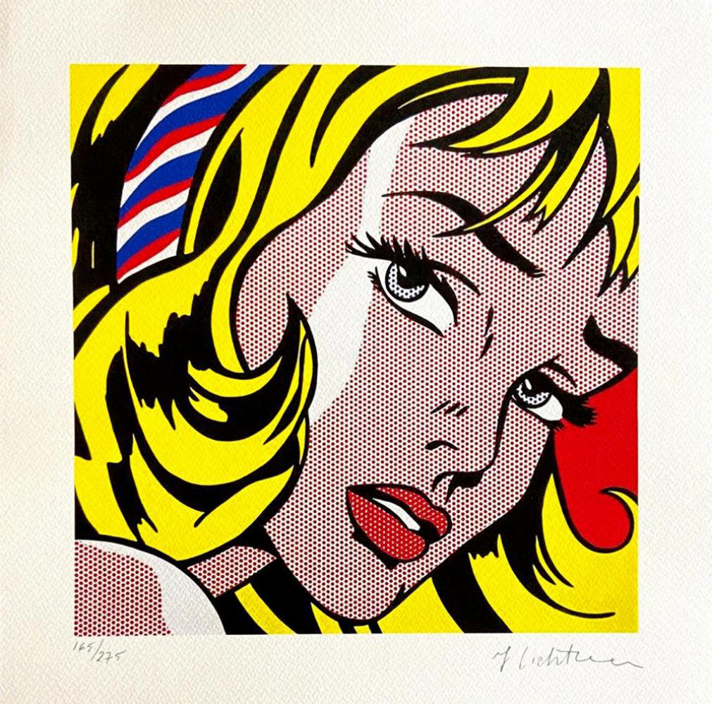 Roy Lichtenstein 'Portrait Of A Girl - 1986' Limited Edition Lithograph (1 of 2)