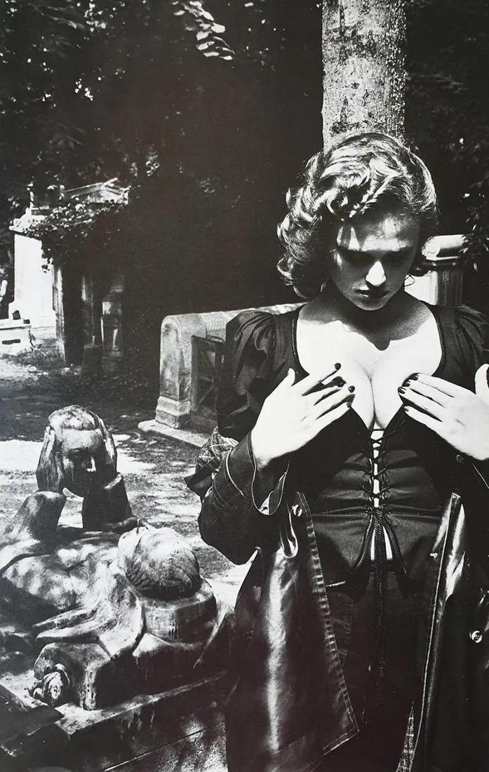Helmut Newton Pere-Lachaise,Tomb of Talma 1977, Hand Signed (1 of 6)