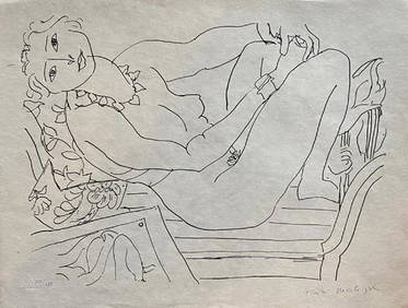 Henri Matisse, 'Nu Au Canape' Litograph On Japon - 1960 (1 of 1)