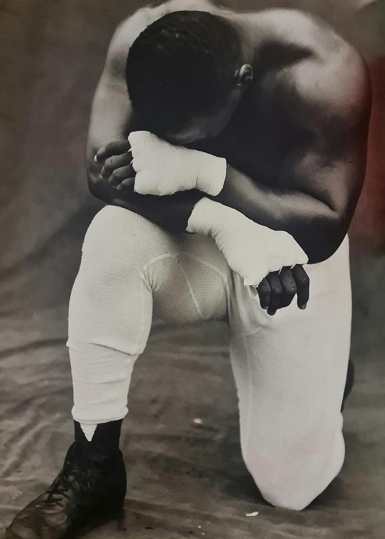 Michel Compte, Mike Tyson Bursting Into Tears, 1990: Photographer: Michel Comte (born 19 February 1954) is a Swiss artist, filmmaker, fashion and portrait photographer. Subject/Title: Frida Kahlo Date Of Negative: 1990 Type Of Print: Sheet Fed Photograv