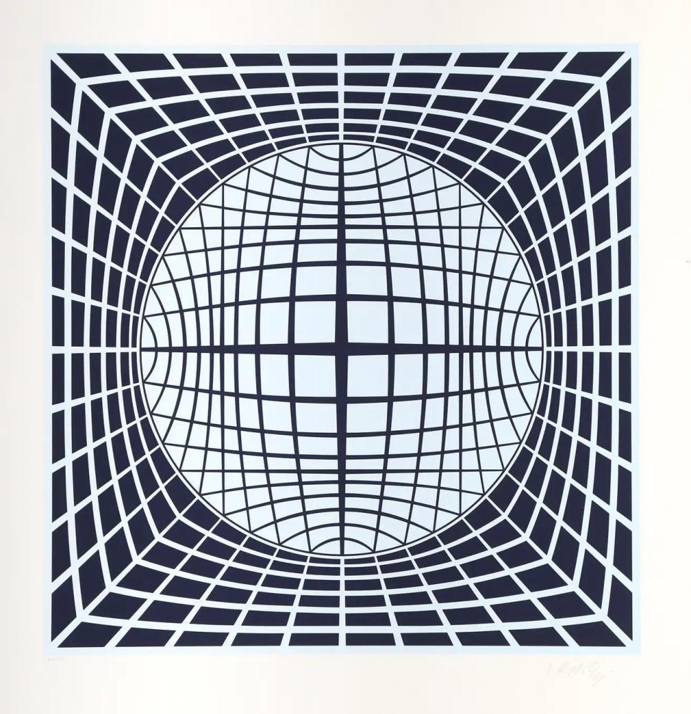 Victor Vasarely 'Ter Ur' Serigraph, Signed & Numbered, Publisher Coa (1 of 1)